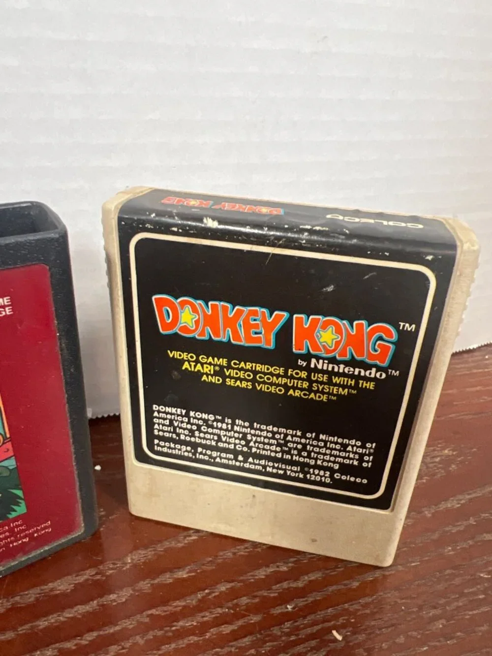 Vintage Donkey Kong & Donkey Kong Junior Atari 2600 Game Bundle Lot